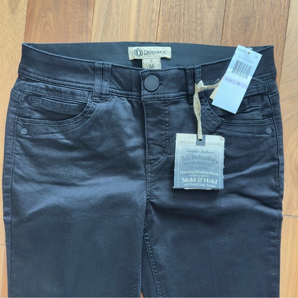 NWT Democracy "Ab"solution Freedom Ankle Skinny Jeans Black Women's Size 6 - Picture 2 of 8